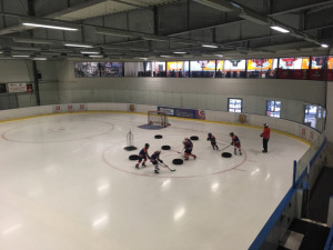 Ani přes prázdniny nezůstává ledová plocha v Hokejovém centru Pouzar v Českých Budějovicích prázdná. Jedenáct mladých hokejistů si zde užívá týdenní hokejový kemp.