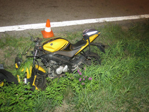 U Branišova došlo k neobvyklé dopravní nehodě. Motorkář se střetl se srnou.