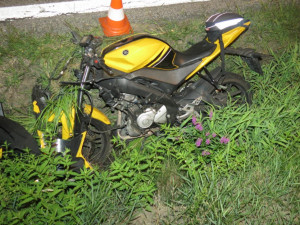 U Branišova došlo k neobvyklé dopravní nehodě. Motorkář se střetl se srnou