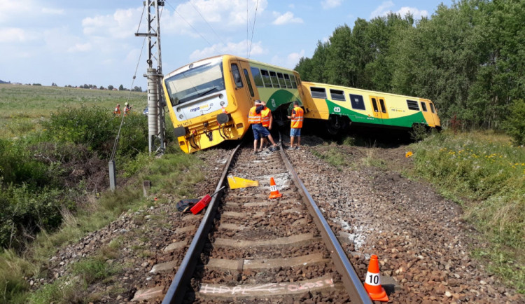 Nehoda traktoru a vlaku u Písku