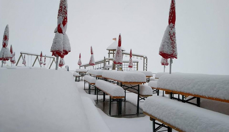 První sníh v sousedním Rakousku