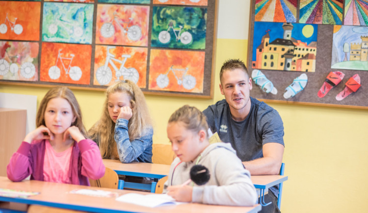 Zahájení školního roku 2018/2019 v českobudějovické základní škole Oskara Nedbala.