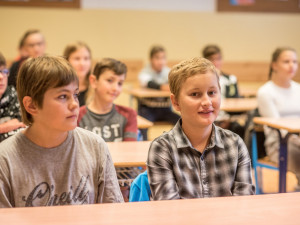 Zahájení školního roku 2018/2019 v českobudějovické Základní škole Oskara Nedbala.