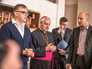 Žehnání pivu v Budějovickém Budvaru.