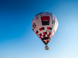 Balonem nad Českým Krumlovem.