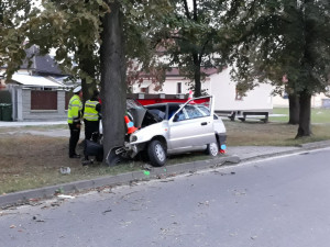 Dopravní nehoda ve Vodňanech, při které zemřel spolujezdec a řidič utrpěl středně těžké zranění.
