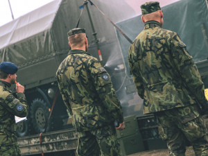 Dezinfekce techniky proběhla pod dohledem příslušníků čety chemické ochrany z 26. pluku velení, řízení a průzkumu.