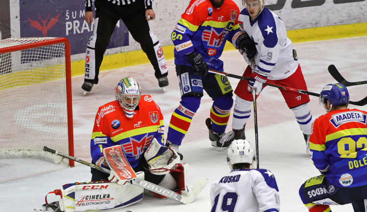 Jan Strmeň měl v utkání proti Třebíči víc práce, než by si příznivci domácího celku představovali