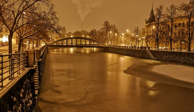 Zasněžené Budějce od Tomáše