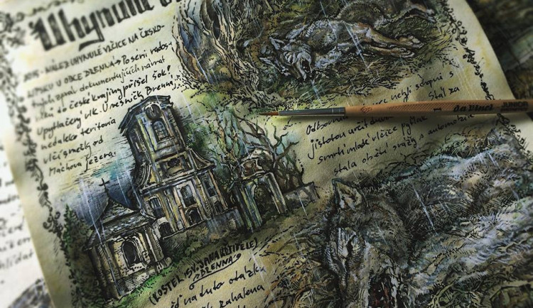 Uchvatné kresby Karolíny Wellartové jsou hlavní částí připravované knihy Přicházejí vlci.