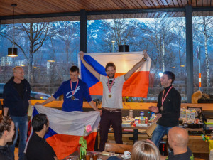 Radek Dvořák na stupni vítězů