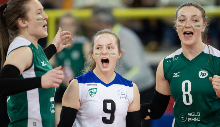 VIDEO: Brněnské volejbalistky se počtvrté v řadě staly juniorskými mistryněmi republiky