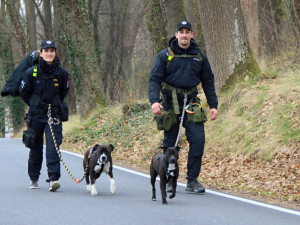 Pochodu se zúčastnili i příslušníci Policie ČR.