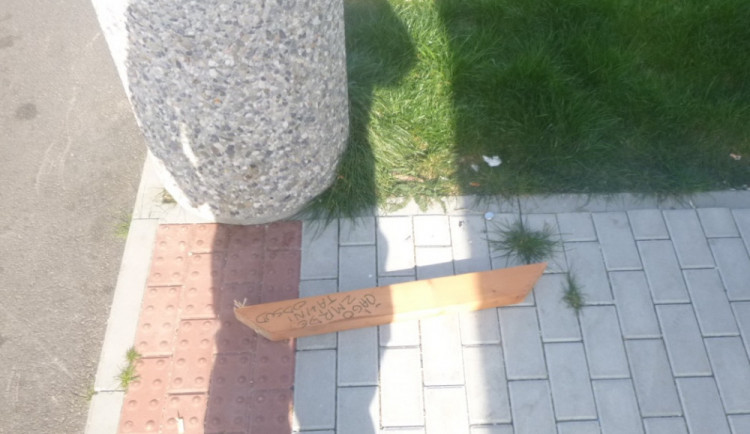 Prkno z rozbitého altánu.