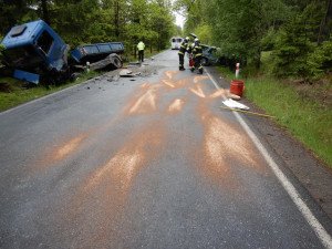 V Plané se stala vážná dopravné nehoda. Na místo letěl vrtulník