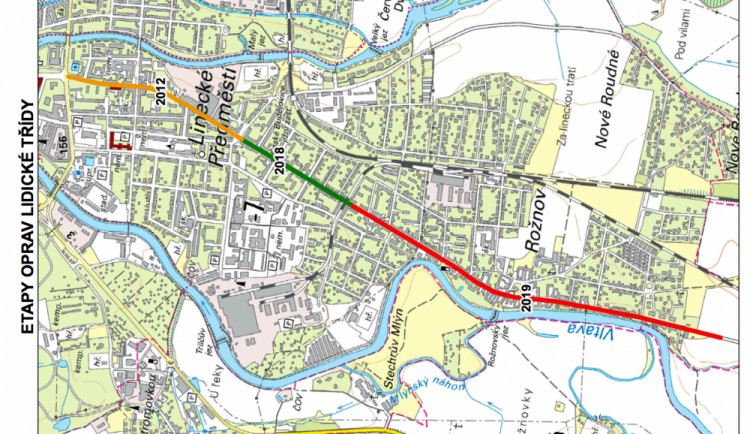 V pondělí začne rekonstrukce Lidické. Trvat bude do konce září