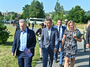 Andrej Babiš na návštěvě Jihočeského kraje.