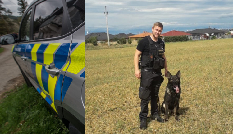 Policejní psovod Tomáš Dorotovič se psem Charisem