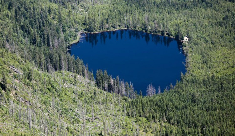 Prášilské jezero na Šumavě.