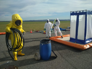 V Táboře havarovala cisterna s kyselinou dusičnou, hasiči trénovali krizovou situaci