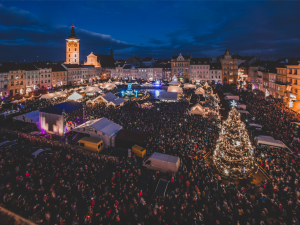 Vánoční strom v Budějcích je opět nejkrásnější, obhájil loňské vítězství