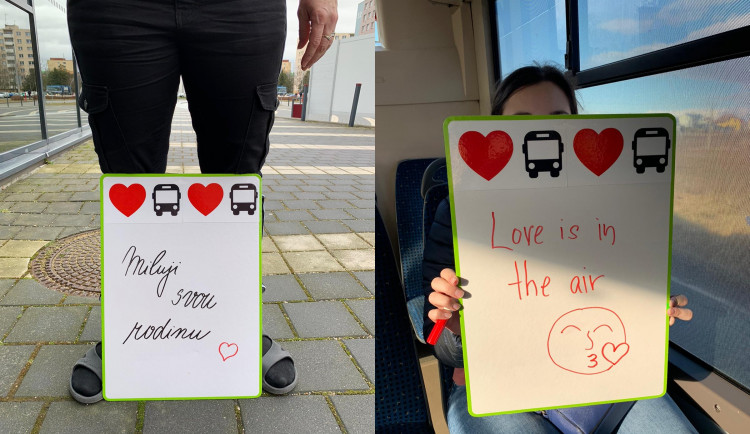 Valentýnské jízdy: podívejte se, jaké vzkazy posílali cestující nejčastěji