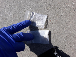 Drogy schované v klíčence i batohu vyčmuchal služební pes, osádku auta si převzali policisté