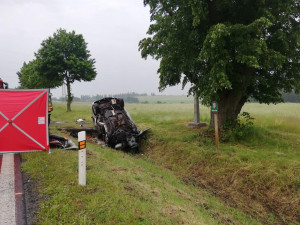 Na Táborsku se stala tragická dopravní nehoda, na místě zemřel starší řidič