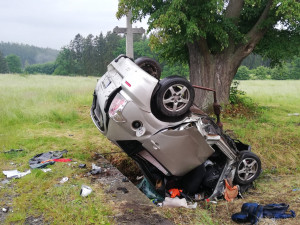 Na Táborsku se stala tragická dopravní nehoda, na místě zemřel starší řidič