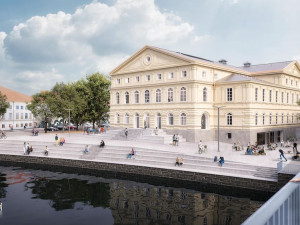 Návrh od ateliéru Projektil architekti, který se umístil na druhém místě.