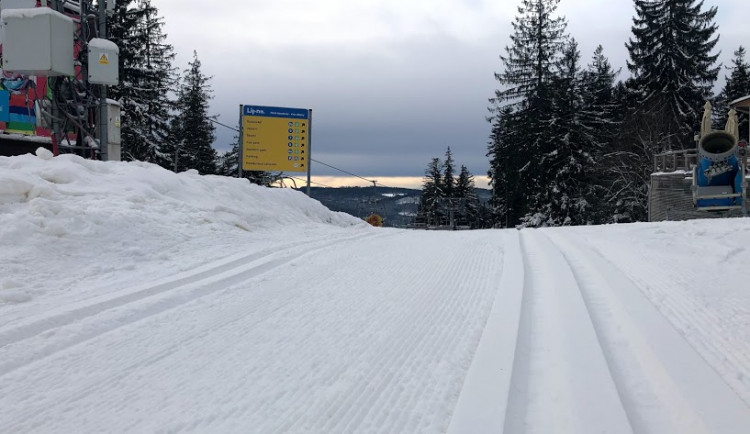 Skiareál Lipno je otevřen běžkařům