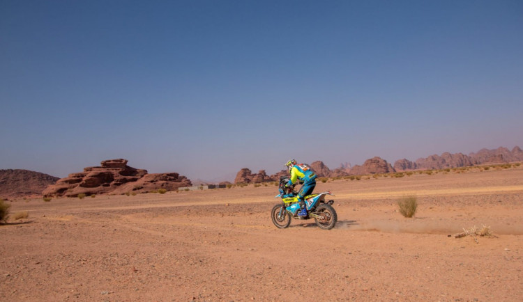Budějčák Michek je po maratonské etapě na Dakaru průběžně patnáctý a nedělá chyby.