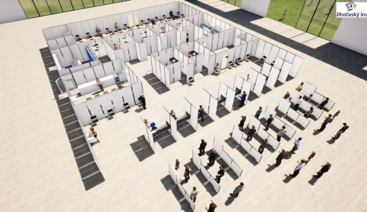Stavba vakcinačního centra v Budějcích by mohla začít už zítra