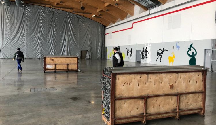 Na výstavišti začala stavba vakcinačního centra. V příštím týdnu se otestuje provoz