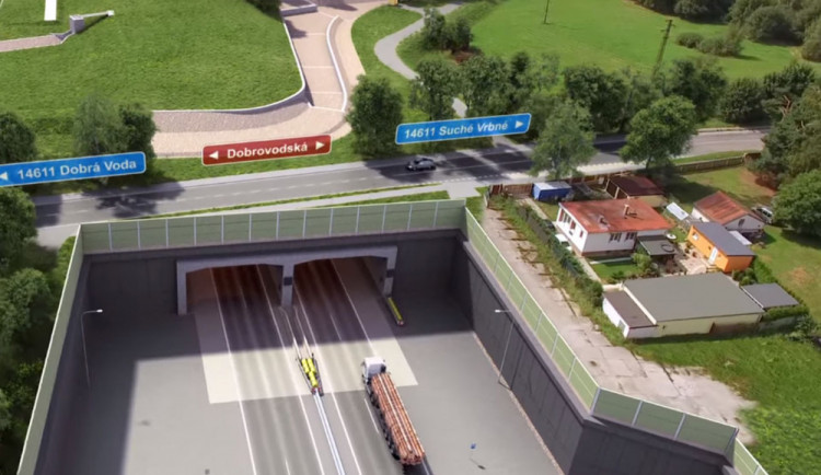 Obchvat Budějc bude podle ministra dopravy hotový v roce 2024. Problémem je tunel Pohůrka
