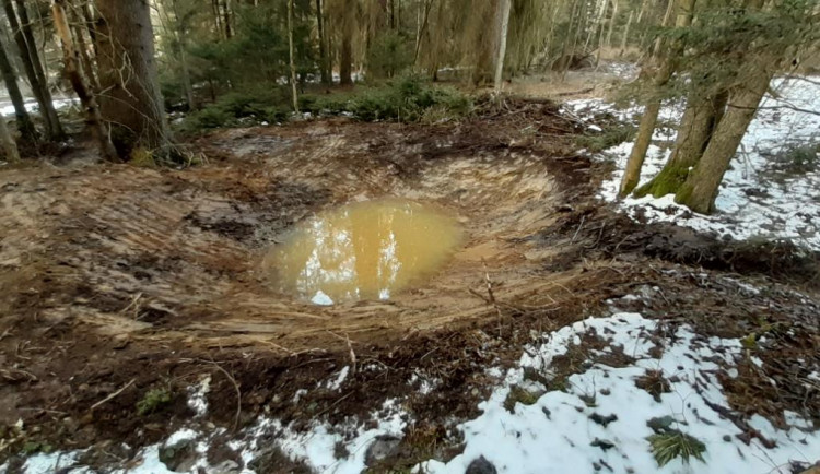 V krumlovských lesích vznikne pět desítek objektů sloužících k zadržování vody