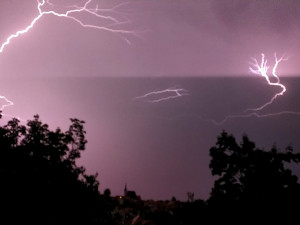 Bouřka u Českého Krumlova. Autor- Adéla Babůrková