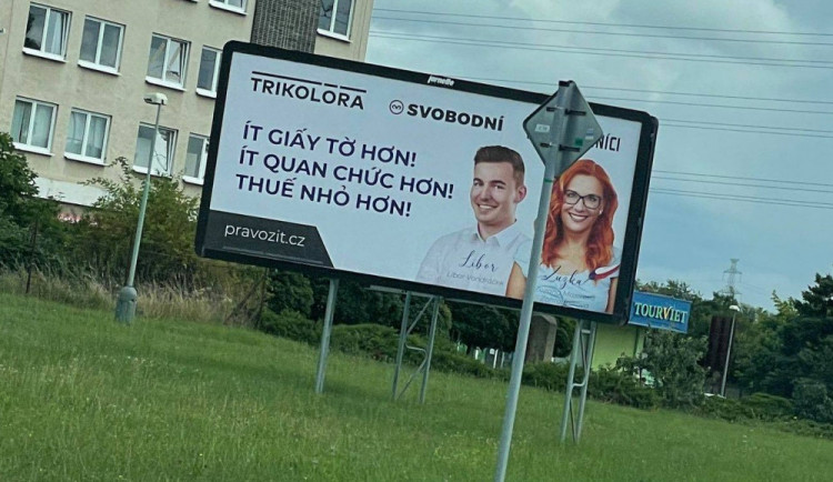 Billboard ve vietnamštině? Mám k této komunitě blízko, říká předseda Svobodných.