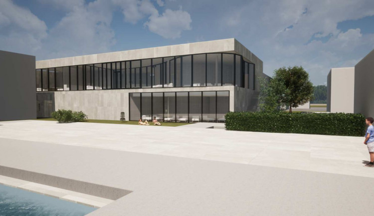 Vizualizace nového Saunového světa v lázních Aurora.