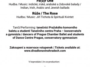 Carmina Vetera. Pražský komorní balet přijede do Třeboně