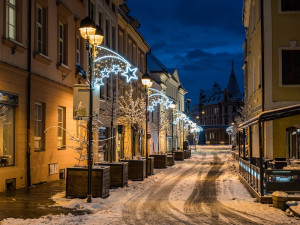Vánoční výzdoba v Českých Budějovicích.