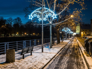 Vánoční výzdoba v Českých Budějovicích.