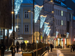 Vánoční výzdoba v Českých Budějovicích.
