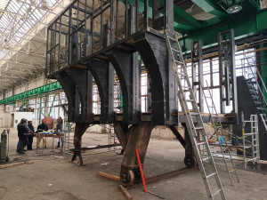 Technici sestavili unikátní vozík pro lodní výtah na Orlíku.