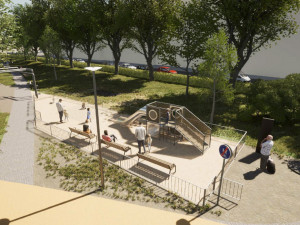 Rekonstrukce Parku Dukelská začne v únoru. Město pokácí některé keře a stromy