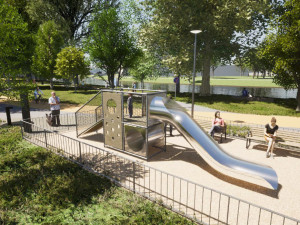 Rekonstrukce Parku Dukelská začne v únoru. Město pokácí některé keře a stromy