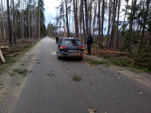 Jižní Čechy zasáhl silný vítr. Lidé jsou bez elektřiny, hasiči řeší nehody i popadné stromy