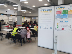 Asistenční centrum na letišti během dneška využily dvě stovky Ukrajinců