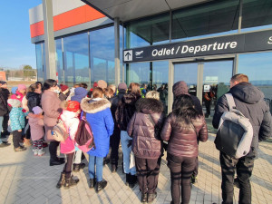 Asistenční centrum na letišti během dneška využily dvě stovky Ukrajinců