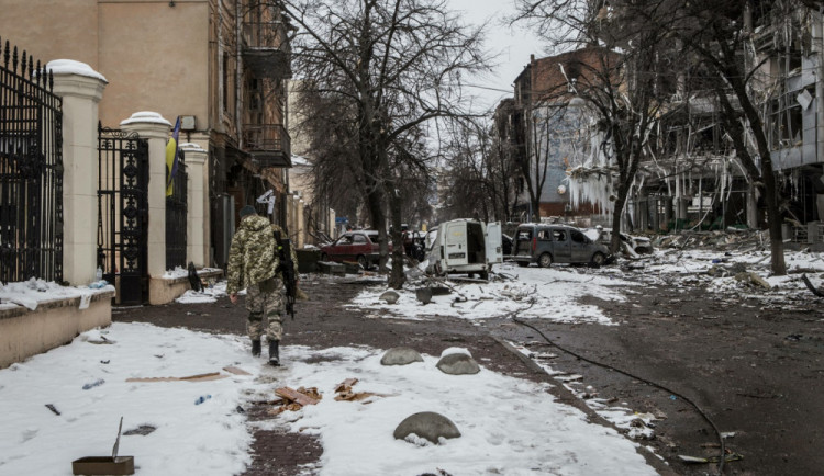 Škody způsobené ve městě Charkov po ruských útocích, foto: ČTK/ABACA/AA/ABACA